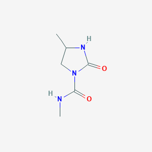 molecular formula C6H11N3O2 B13802876 N,4-Dimethyl-2-oxoimidazolidine-1-carboxamide 