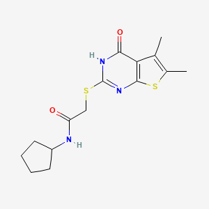 Acetamide,N-cyclopentyl-2-[(1,4-dihydro-5,6-dimethyl-4-oxothieno[2,3-D]pyrimidin-2-YL)thio]-