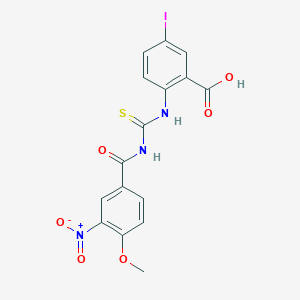 5-Iodo-2-[(4-methoxy-3-nitrobenzoyl)carbamothioylamino]benzoic acid