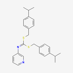 Carbonimidodithioic acid, 3-pyridinyl-, bis((4-(1-methylethyl)phenyl)methyl) ester