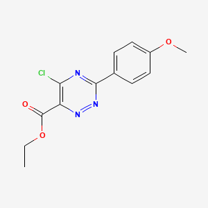 Ethyl 5-chloro-3-(4-methoxyphenyl)-1,2,4-triazine-6-carboxylate