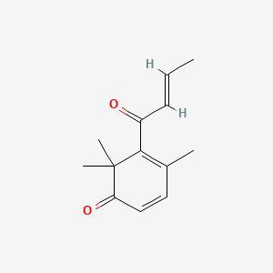 4,6,6-Trimethyl-5-[(E)-1-oxo-2-butenyl]-2,4-cyclohexadien-1-one