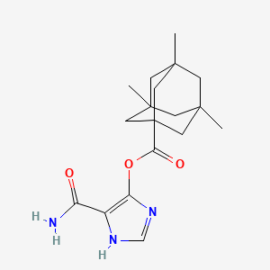 Tricyclo(3.3.1.1(sup 3,7))decane-1-carboxylic acid, 3,5,7-trimethyl-, 5-(aminocarbonyl)-1H-imidazol-4-yl ester