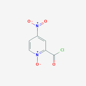 molecular formula C6H3ClN2O4 B13803000 4-Nitro-1-oxo-1lambda~5~-pyridine-2-carbonyl chloride CAS No. 57948-55-7