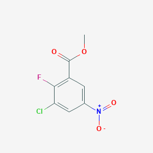 molecular formula C8H5ClFNO4 B1380301 甲基3-氯-2-氟-5-硝基苯甲酸酯 CAS No. 1509132-39-1