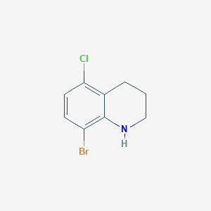 molecular formula C9H9BrClN B1380302 8-Bromo-5-chloro-1,2,3,4-tetrahydroquinoline CAS No. 1508878-66-7