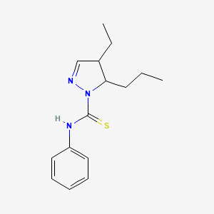 4-Ethyl-4,5-dihydro-N-phenyl-5-propyl-1H-pyrazole-1-carbothioamide