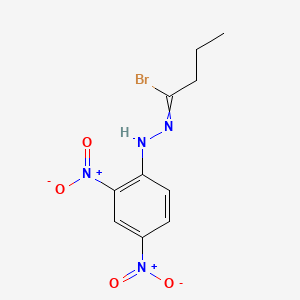 molecular formula C10H11BrN4O4 B13803077 N-(2,4-dinitrophenyl)butanehydrazonoyl bromide 