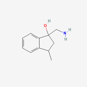 molecular formula C11H15NO B1380308 1-(氨基甲基)-3-甲基-2,3-二氢茚-1-醇 CAS No. 1226149-32-1