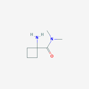 molecular formula C7H14N2O B1380310 1-Amino-cyclobutanecarboxylic acid dimethylamide CAS No. 1508823-36-6