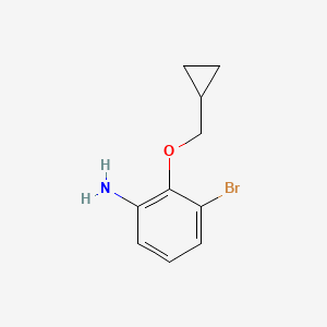 molecular formula C10H12BrNO B1380317 3-溴-2-环丙基甲氧基苯胺 CAS No. 1369857-71-5