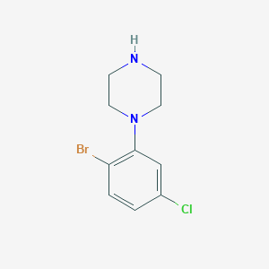 molecular formula C10H12BrClN2 B1380325 1-(2-溴-5-氯苯基)哌嗪 CAS No. 1538703-71-7