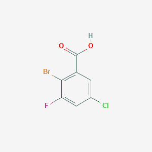 molecular formula C7H3BrClFO2 B1380329 2-Bromo-5-chloro-3-fluorobenzoic acid CAS No. 1529288-48-9