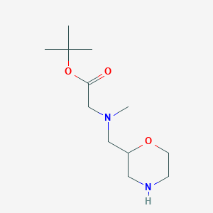 molecular formula C12H24N2O3 B1380333 Tert-butyl 2-[methyl(morpholin-2-ylmethyl)amino]acetate CAS No. 1540400-20-1