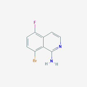 molecular formula C9H6BrFN2 B1380334 8-溴-5-氟异喹啉-1-胺 CAS No. 1552892-75-7