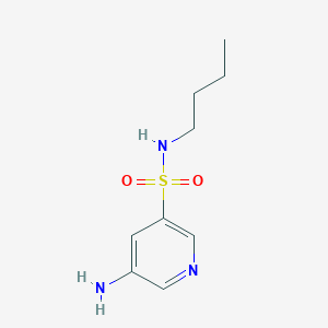 molecular formula C9H15N3O2S B1380335 5-amino-N-butylpyridine-3-sulfonamide CAS No. 1267911-71-6