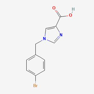 molecular formula C11H9BrN2O2 B1380338 1-(4-溴苄基)-1H-咪唑-4-羧酸 CAS No. 1439900-42-1