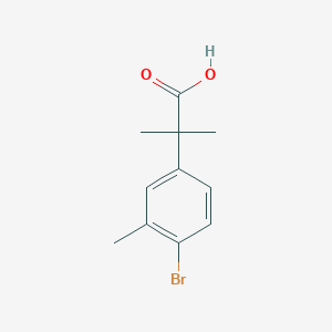 molecular formula C11H13BrO2 B1380339 2-(4-Bromo-3-methylphenyl)-2-methylpropanoic acid CAS No. 1314745-40-8