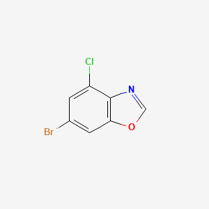 molecular formula C7H3BrClNO B1380341 6-Bromo-4-chloro-1,3-benzoxazole CAS No. 1226067-99-7
