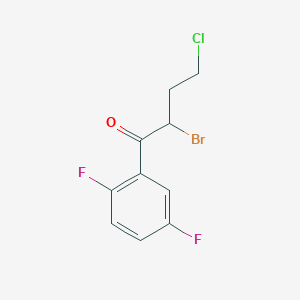 molecular formula C10H8BrClF2O B1380343 2-Bromo-4-chloro-1-(2,5-difluorophenyl)butan-1-one CAS No. 1284437-05-3