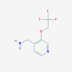 molecular formula C8H9F3N2O B1380344 [3-(2,2,2-三氟乙氧基)吡啶-4-基]甲胺 CAS No. 1543222-76-9