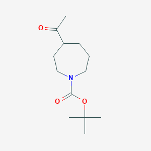 molecular formula C13H23NO3 B1380349 叔丁基 4-乙酰氮杂环戊烷-1-羧酸酯 CAS No. 1630906-71-6