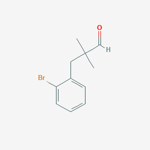 molecular formula C11H13BrO B1380360 3-(2-Bromophenyl)-2,2-dimethylpropanal CAS No. 278615-08-0