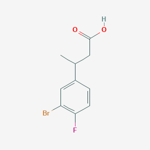molecular formula C10H10BrFO2 B1380368 3-(3-溴-4-氟苯基)丁酸 CAS No. 1536945-00-2