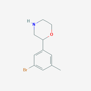 molecular formula C11H14BrNO B1380369 2-(3-溴-5-甲基苯基)吗啉 CAS No. 1522062-53-8