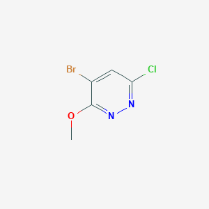 molecular formula C5H4BrClN2O B1380370 4-Bromo-6-chloro-3-methoxypyridazine CAS No. 1445774-08-2