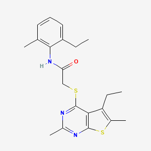 Acetamide,2-[(5-ethyl-2,6-dimethylthieno[2,3-D]pyrimidin-4-YL)thio]-N-(2-ethyl-6-methylphenyl)-