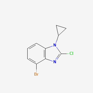 molecular formula C10H8BrClN2 B1380394 4-Bromo-2-chloro-1-cyclopropyl-1H-benzo[d]imidazole CAS No. 1416713-06-8