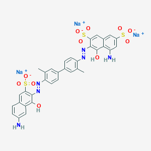 2,7-Naphthalenedisulfonic acid, 5-amino-3-[[4'-[(7-amino-1-hydroxy-3-sulfo-2-naphthalenyl)azo]-3,3'-dimethyl[1,1'-biphenyl]-4-yl]azo]-4-hydroxy-, trisodium salt