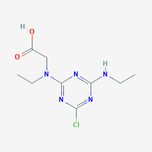 2-((4-Chloro-6-(ethylamino)-1,3,5-triazin-2-yl)(ethyl)amino)acetic acid