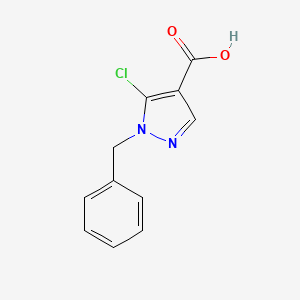 molecular formula C11H9ClN2O2 B1380417 1-苄基-5-氯-1H-吡唑-4-羧酸 CAS No. 1565755-08-9