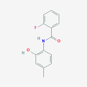 molecular formula C14H12FNO2 B13804171 2-fluoro-N-(2-hydroxy-4-methylphenyl)benzamide CAS No. 564446-18-0