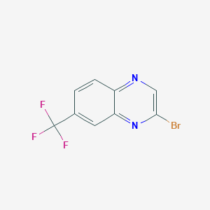 molecular formula C9H4BrF3N2 B1380422 2-溴-7-(三氟甲基)喹喔啉 CAS No. 1779125-46-0