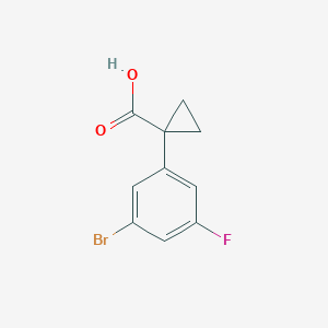 molecular formula C10H8BrFO2 B1380424 1-(3-溴-5-氟苯基)环丙烷-1-羧酸 CAS No. 1314649-82-5