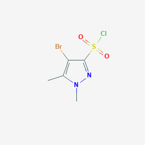 molecular formula C5H6BrClN2O2S B1380427 4-bromo-1,5-dimethyl-1H-pyrazole-3-sulfonyl chloride CAS No. 1538239-71-2