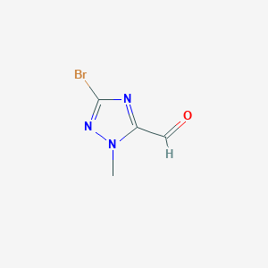 molecular formula C4H4BrN3O B1380432 3-bromo-1-methyl-1H-1,2,4-triazole-5-carbaldehyde CAS No. 1262197-89-6