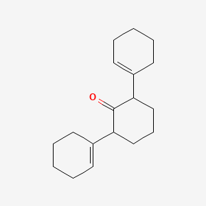 molecular formula C18H26O B13804408 2,6-Bis(1-cyclohexen-1-yl)cyclohexan-1-one CAS No. 24344-21-6