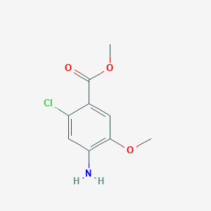 molecular formula C9H10ClNO3 B1380443 4-氨基-2-氯-5-甲氧基苯甲酸甲酯 CAS No. 1427390-51-9