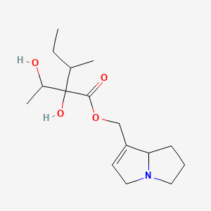 Pentanoic acid, 2-hydroxy-2-(1-hydroxyethyl)-3-methyl-, (2,3,5,7a-tetrahydro-1H-pyrrolizin-7-yl)methyl ester