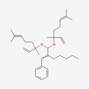 Benzene, [2-[bis[(1-ethenyl-1,5-dimethyl-4-hexenyl)oxy]methyl]-1-heptenyl]-