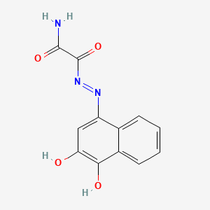 Acetic acid, aminooxo-, 2-(3,4-dihydro-3,4-dioxo-1-naphthalenyl)hydrazide