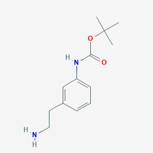 molecular formula C13H20N2O2 B1380457 [3-(2-Amino-ethyl)-phenyl]-carbamic acid tert-butyl ester CAS No. 522602-16-0