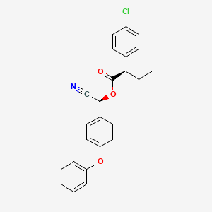 molecular formula C25H22ClNO3 B13804572 [(S)-cyano-(4-phenoxyphenyl)methyl] (2R)-2-(4-chlorophenyl)-3-methylbutanoate 