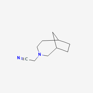 molecular formula C10H16N2 B13804592 3-Azabicyclo[4.2.1]nonane-3-acetonitrile(9CI) CAS No. 791525-60-5