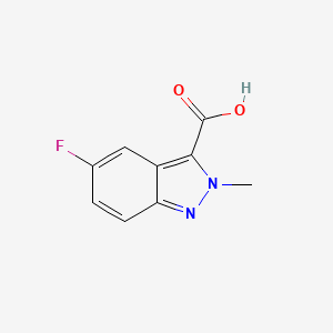 molecular formula C9H7FN2O2 B1380462 5-Fluoro-2-methyl-2H-indazole-3-carboxylic acid CAS No. 1780234-79-8