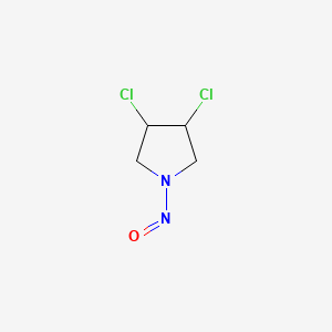 molecular formula C4H6Cl2N2O B13804647 3,4-Dichloro-1-nitrosopyrrolidine CAS No. 59863-59-1